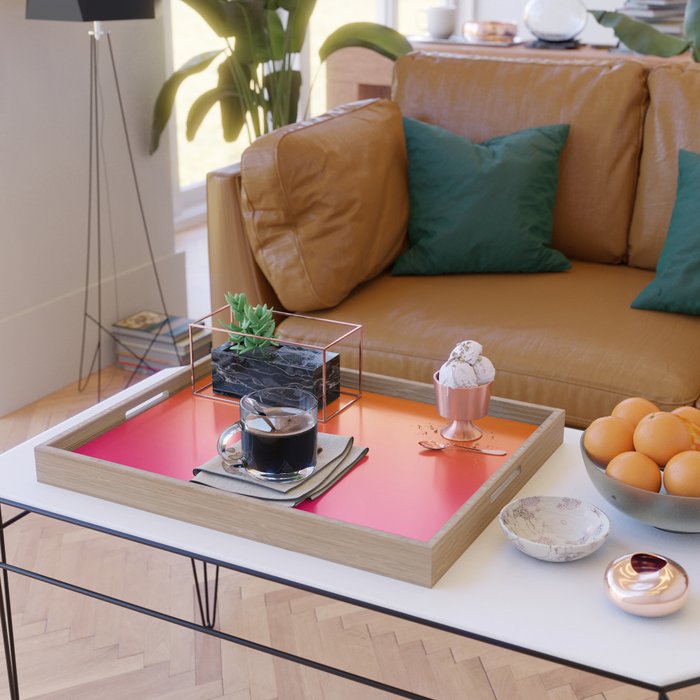 Bright Orange and Pink Gradient Serving Tray Gallery Image 2