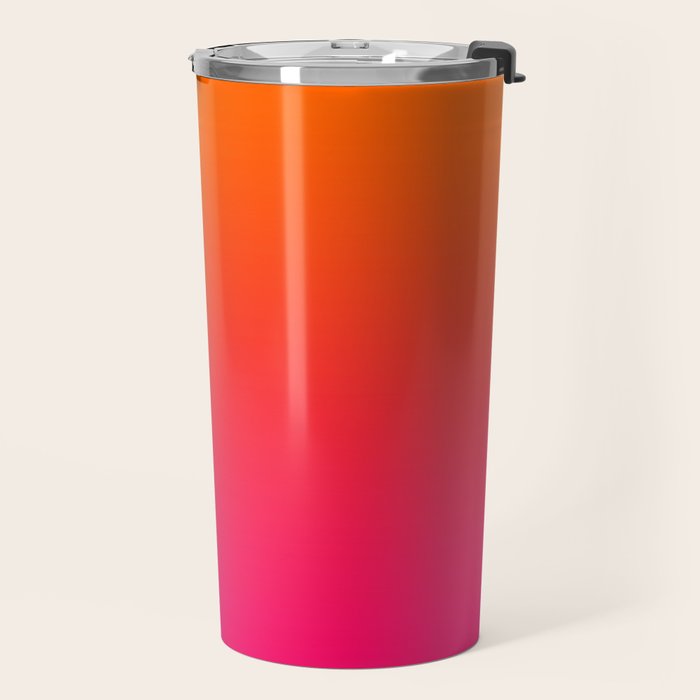 Bright Orange and Pink Gradient Travel Mug Gallery Image 2