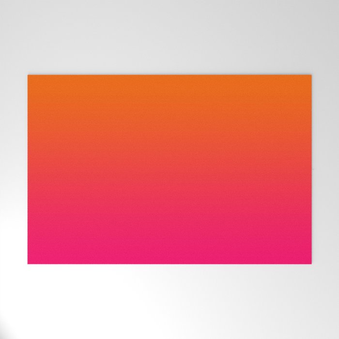 Bright Orange and Pink Gradient Welcome Mat Gallery Image 1