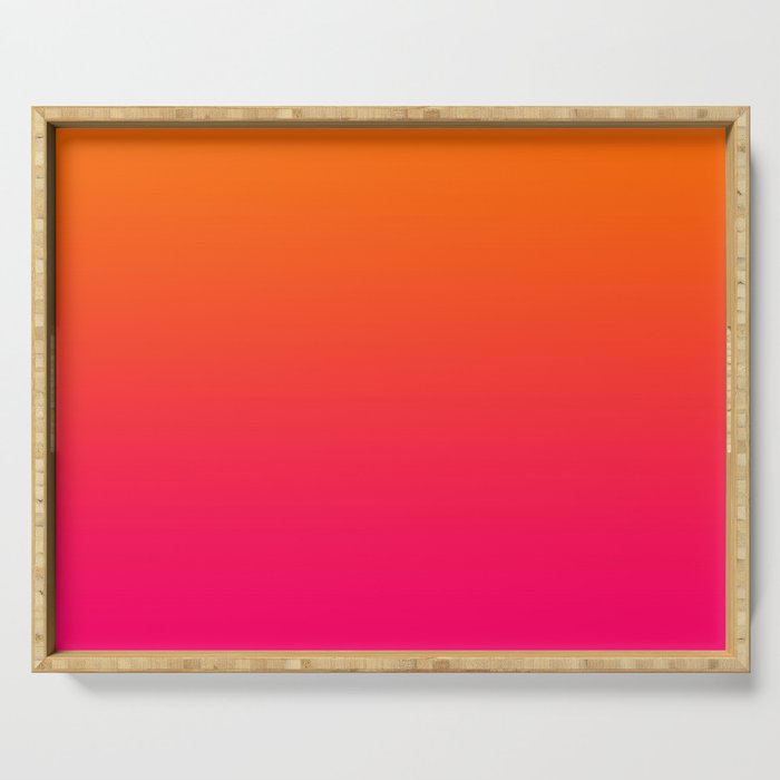Bright Orange and Pink Gradient Serving Tray Gallery Image 1