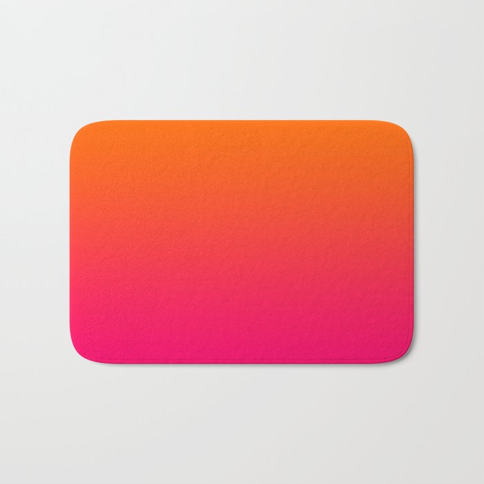 Bright Orange and Pink Gradient Bath Mat Gallery Image 1