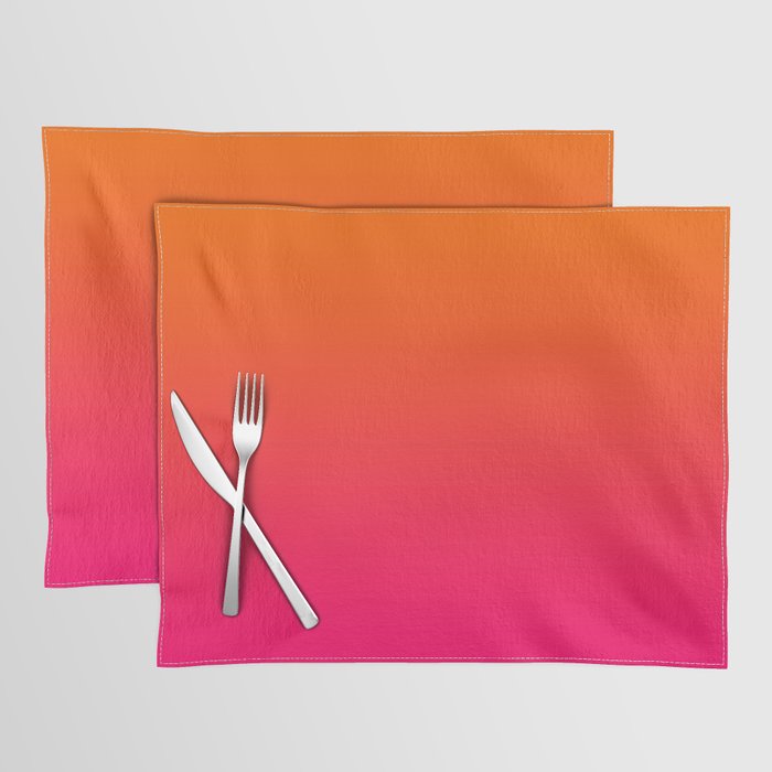 Bright Orange and Pink Gradient Placemat Gallery Image 1