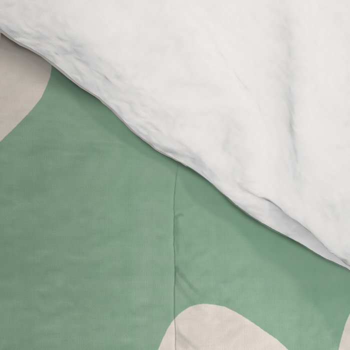 Flower field - mint & orange Comforter Gallery Image 4