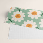 Flower field - mint & orange Wrapping Paper Gallery Image 2