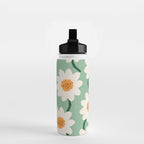Flower field - mint & orange Water Bottle Gallery Image 2