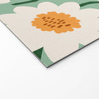 Flower field - mint & orange Welcome Mat Gallery Image 2