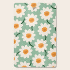 Flower field - mint & orange Cutting Board Gallery Image 1