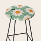 Flower field - mint & orange Stool Gallery Image 2