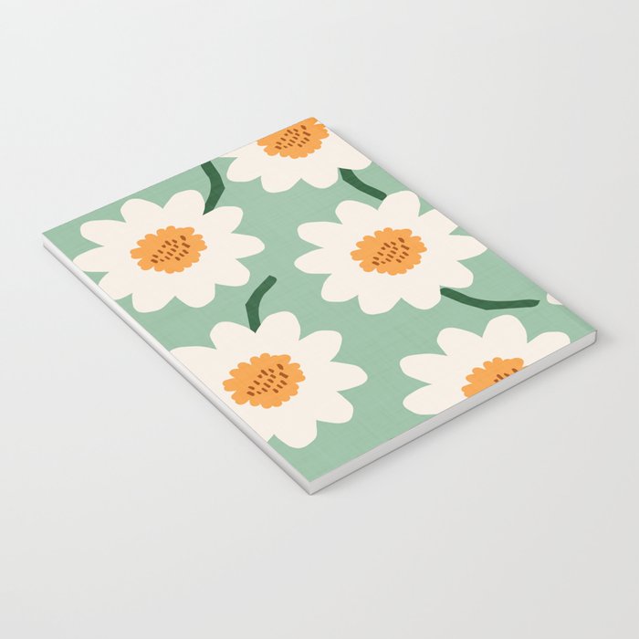 Flower field - mint & orange Notebook Gallery Image 3