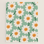 Flower field - mint & orange Jigsaw Puzzle Gallery Image 1