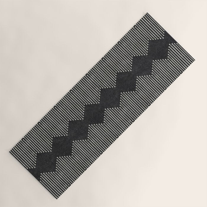 mudcloth diamonds - onyx Yoga Mat Gallery Image 1