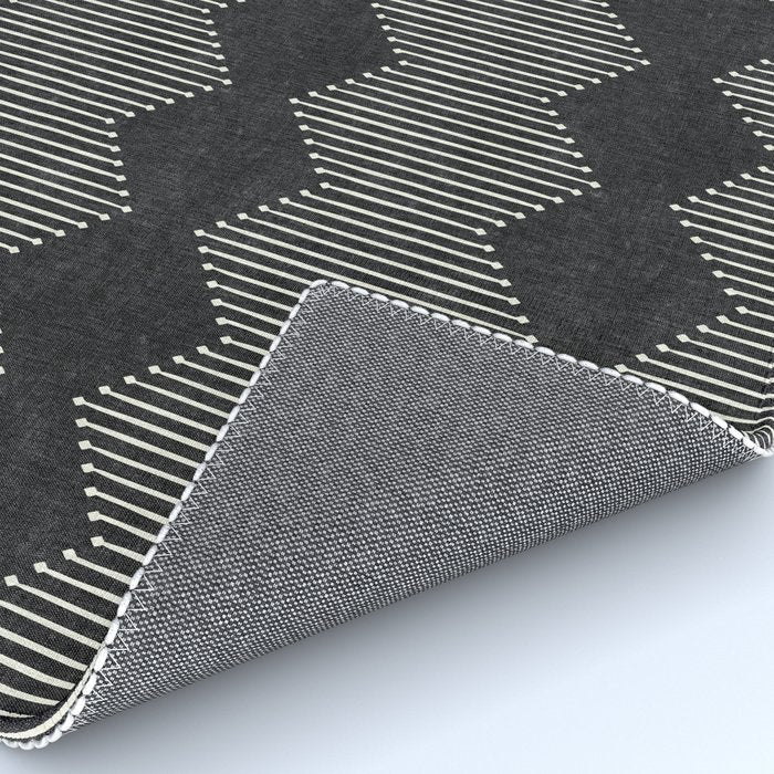mudcloth diamonds - onyx Rug Gallery Image 4