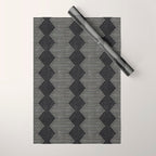 mudcloth diamonds - onyx Wrapping Paper Gallery Image 1