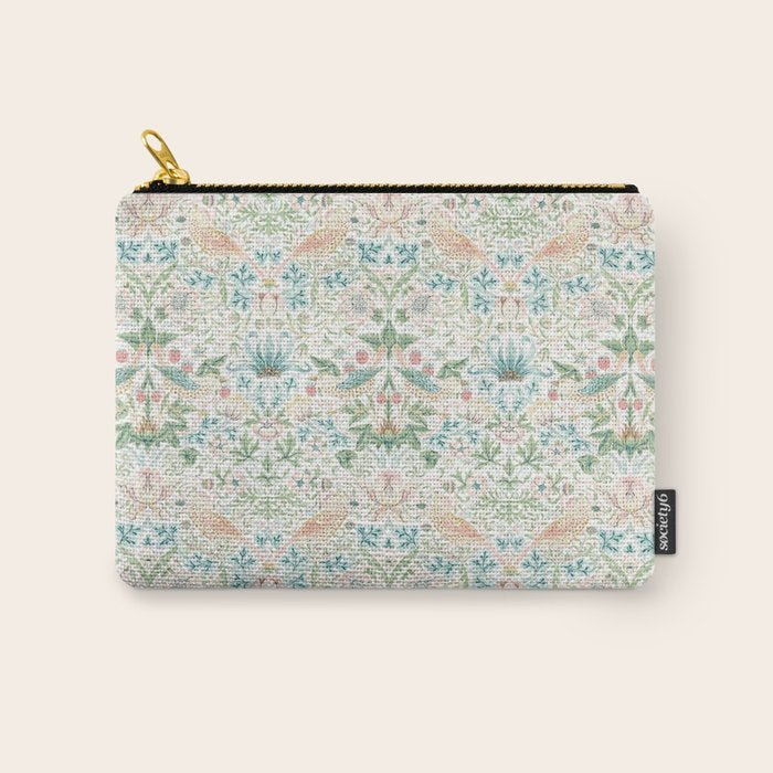 William Morris Strawberry Thief Cochineal Willow Carry All Pouch Gallery Image 1