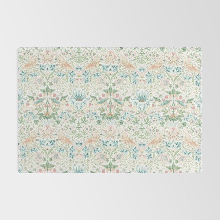 William Morris Strawberry Thief Cochineal Willow Rug Gallery Image 2