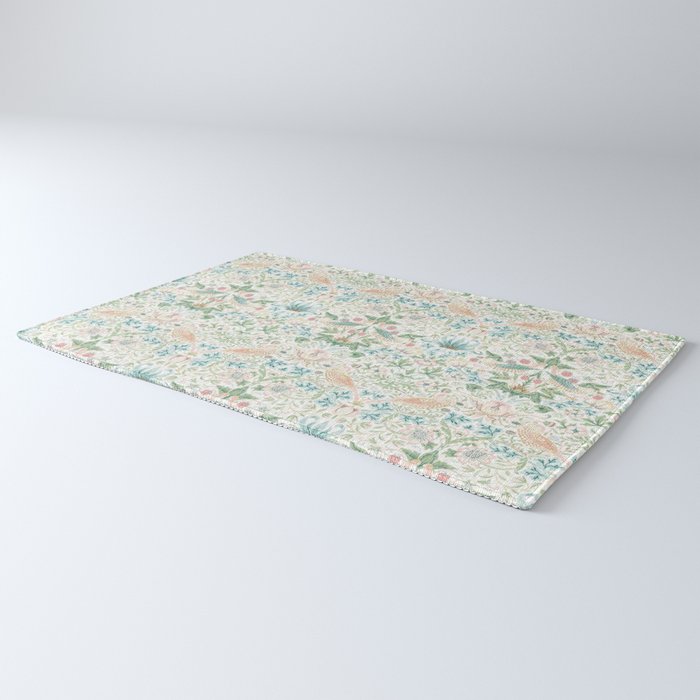 William Morris Strawberry Thief Cochineal Willow Rug Gallery Image 3
