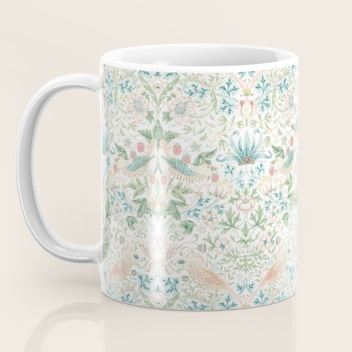 William Morris Strawberry Thief Cochineal Willow Coffee Mug Gallery Image 3