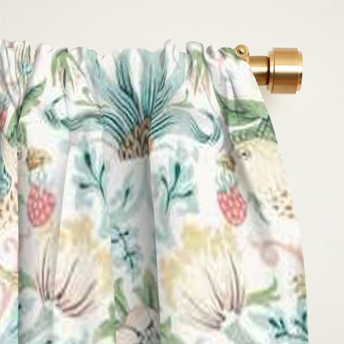 William Morris Strawberry Thief Cochineal Willow Window Curtain Gallery Image 2