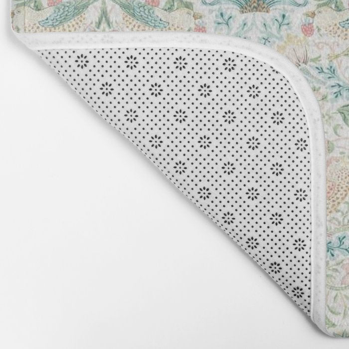 William Morris Strawberry Thief Cochineal Willow Bath Mat Gallery Image 2