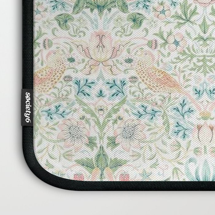 William Morris Strawberry Thief Cochineal Willow Laptop Sleeve Gallery Image 3
