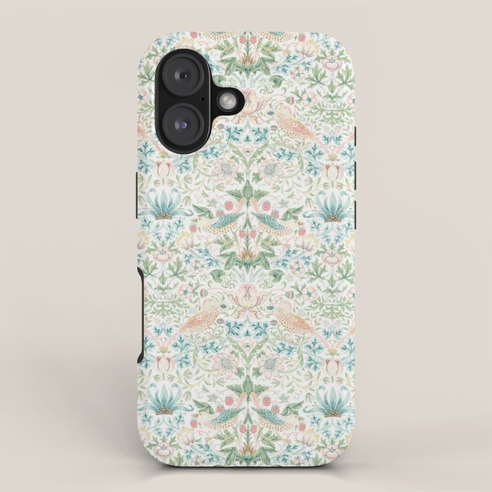 William Morris Strawberry Thief Cochineal Willow iPhone Case Gallery Image 1