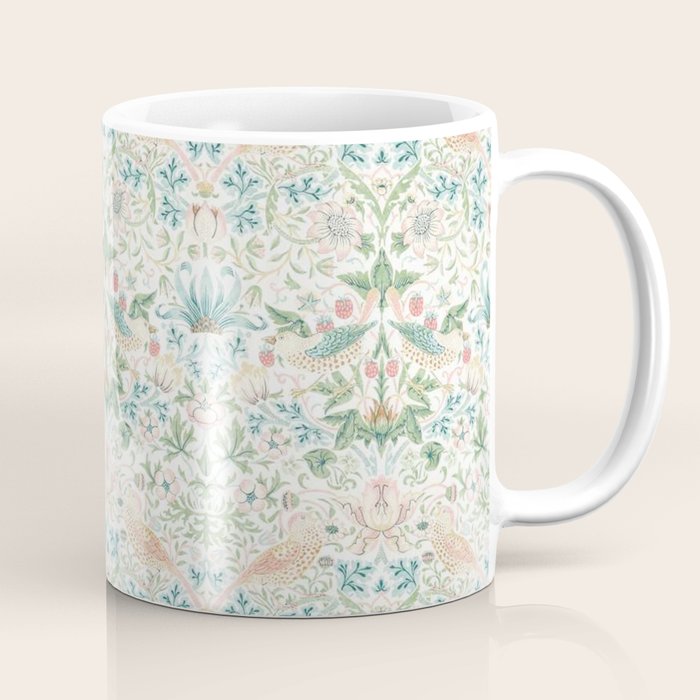 William Morris Strawberry Thief Cochineal Willow Coffee Mug Gallery Image 1