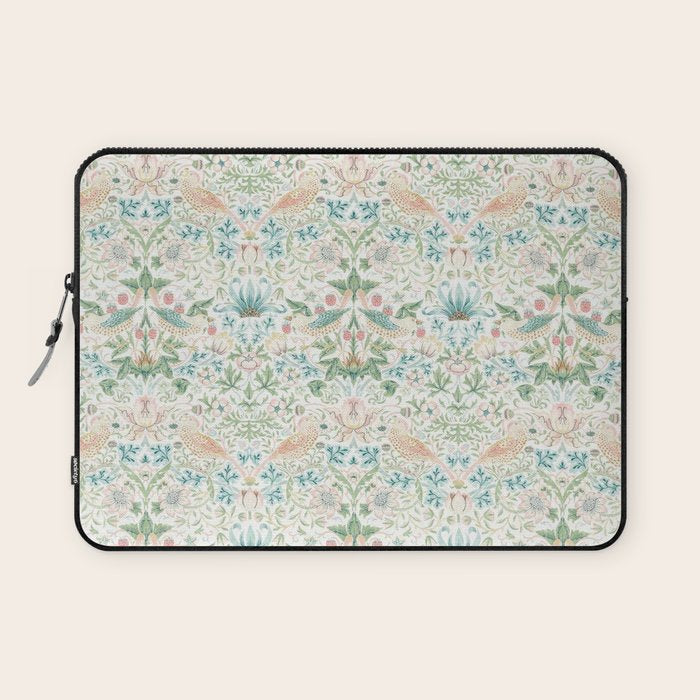 William Morris Strawberry Thief Cochineal Willow Laptop Sleeve Gallery Image 1