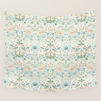 William Morris Strawberry Thief Cochineal Willow Wall Tapestry Gallery Image 4