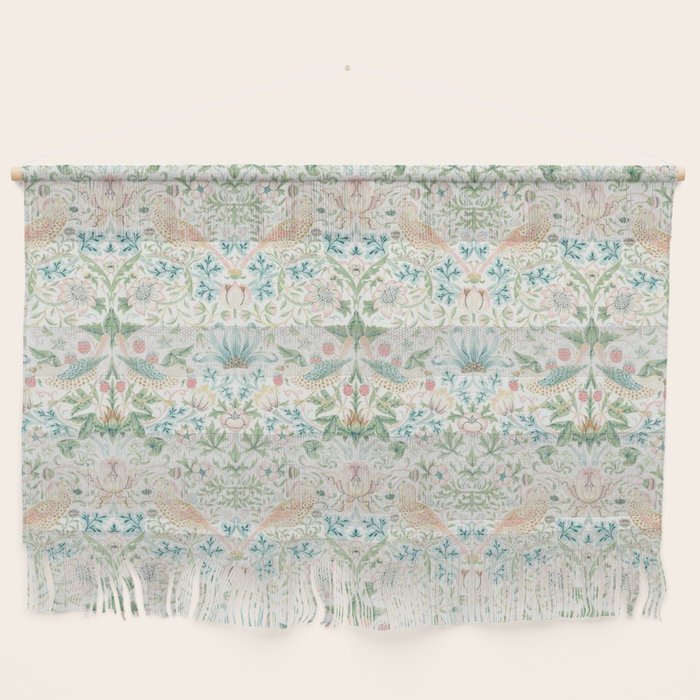 William Morris Strawberry Thief Cochineal Willow Wall Hanging Gallery Image 1
