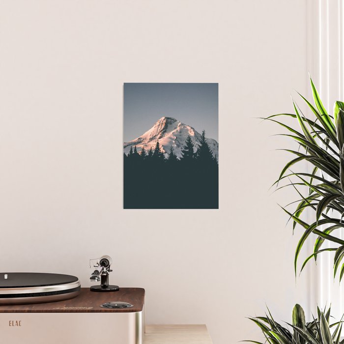 First Light on Mount Hood Poster Gallery Image 2