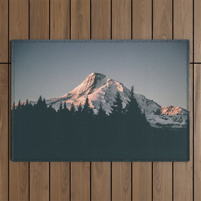 First Light on Mount Hood Outdoor Rug Gallery Image 1