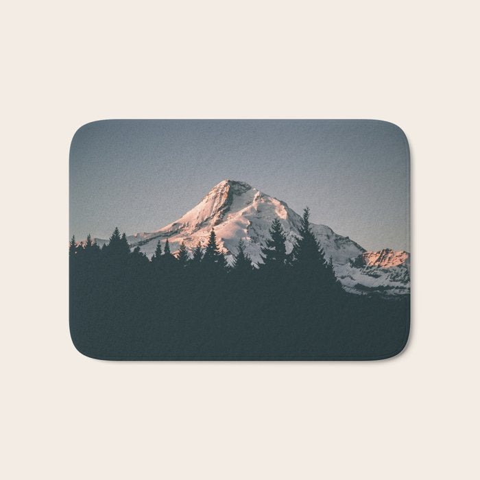 First Light on Mount Hood Bath Mat Gallery Image 1