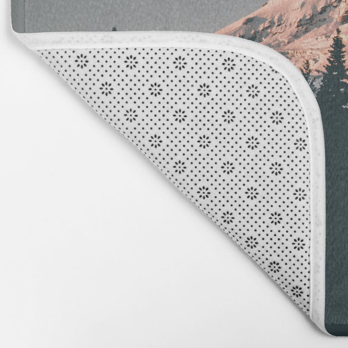 First Light on Mount Hood Bath Mat Gallery Image 2