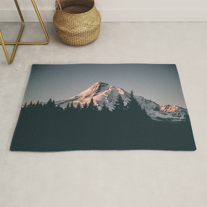 First Light on Mount Hood Rug Gallery Image 1