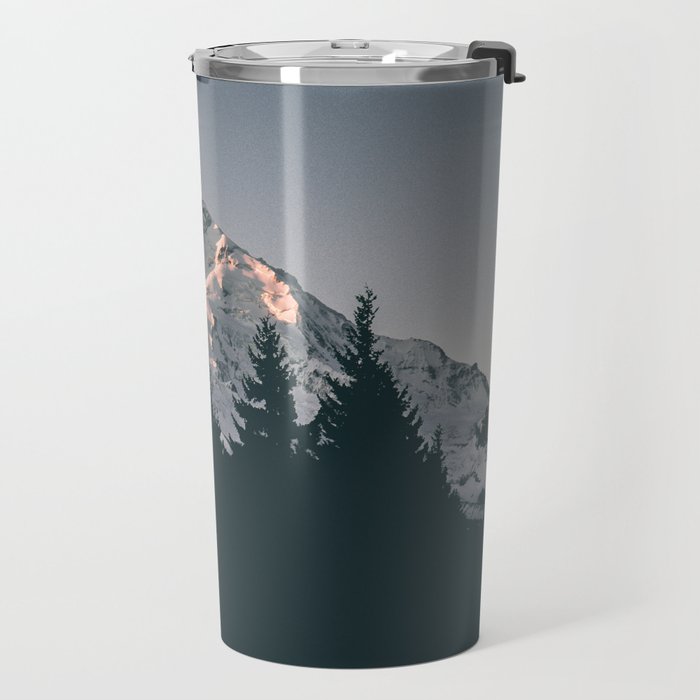 First Light on Mount Hood Travel Mug Gallery Image 2