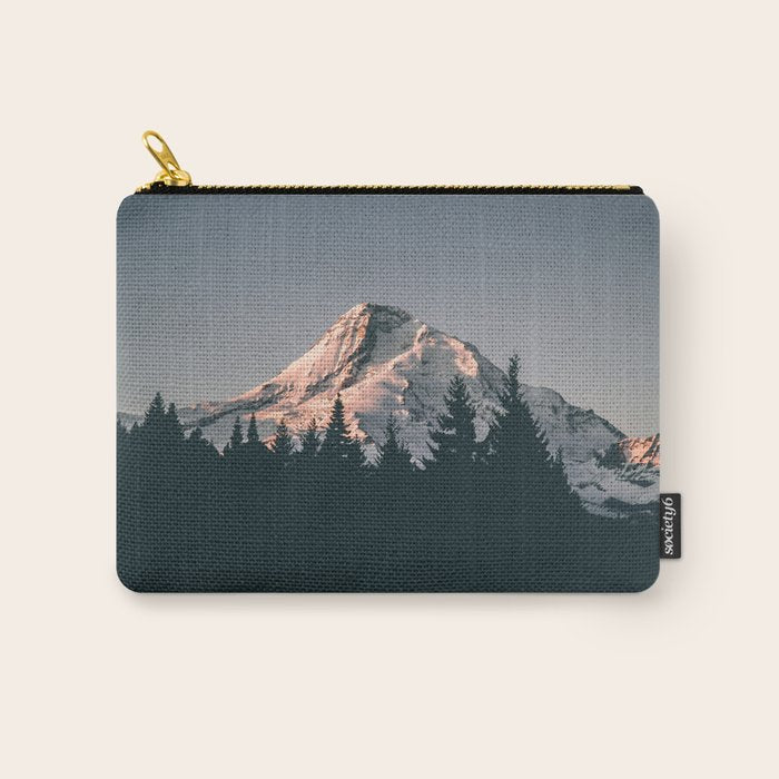 First Light on Mount Hood Carry All Pouch Gallery Image 1