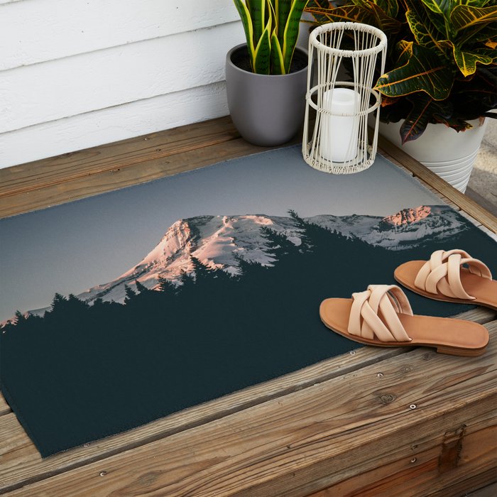 First Light on Mount Hood Outdoor Rug Gallery Image 2