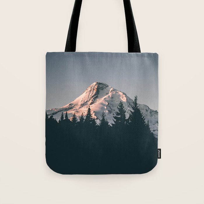 First Light on Mount Hood Tote Bag Gallery Image 1