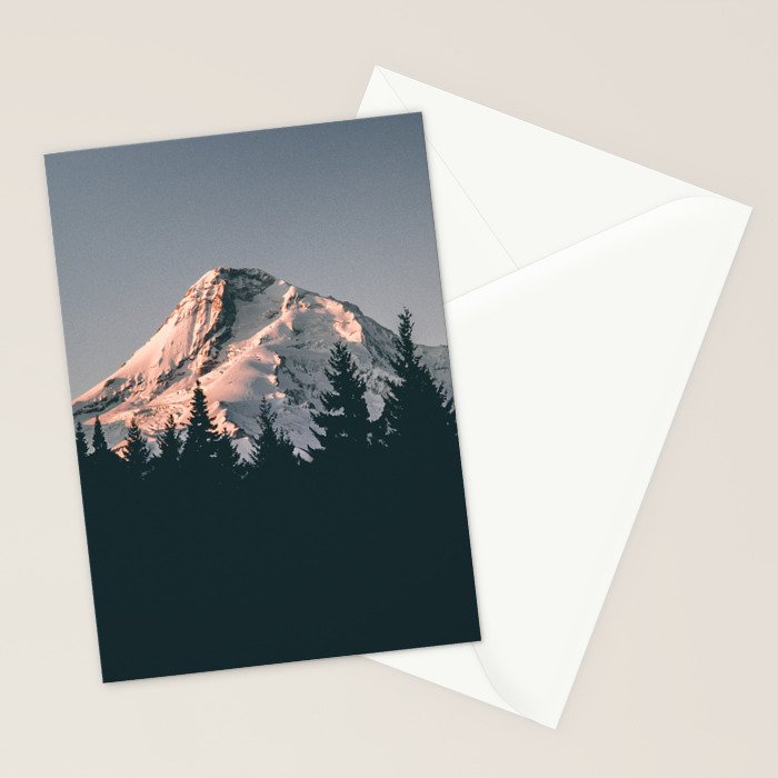 First Light on Mount Hood Stationery Card Gallery Image 2