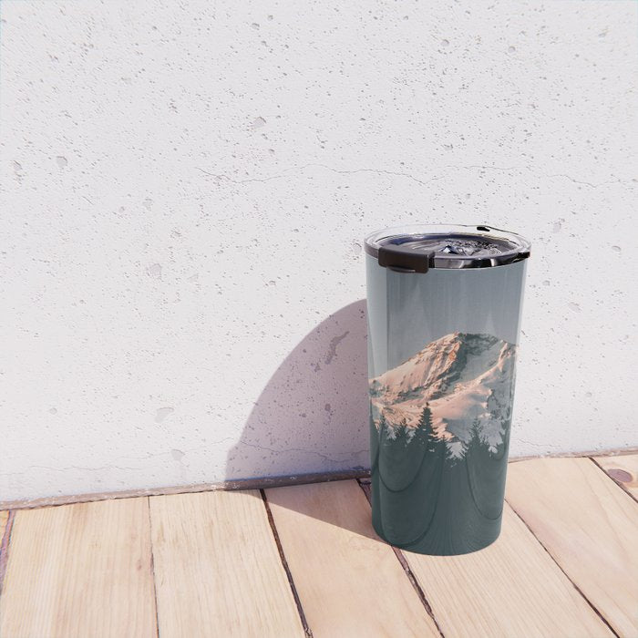 First Light on Mount Hood Travel Mug Gallery Image 4