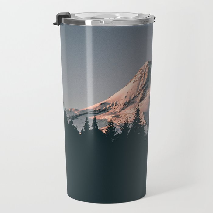 First Light on Mount Hood Travel Mug Gallery Image 3