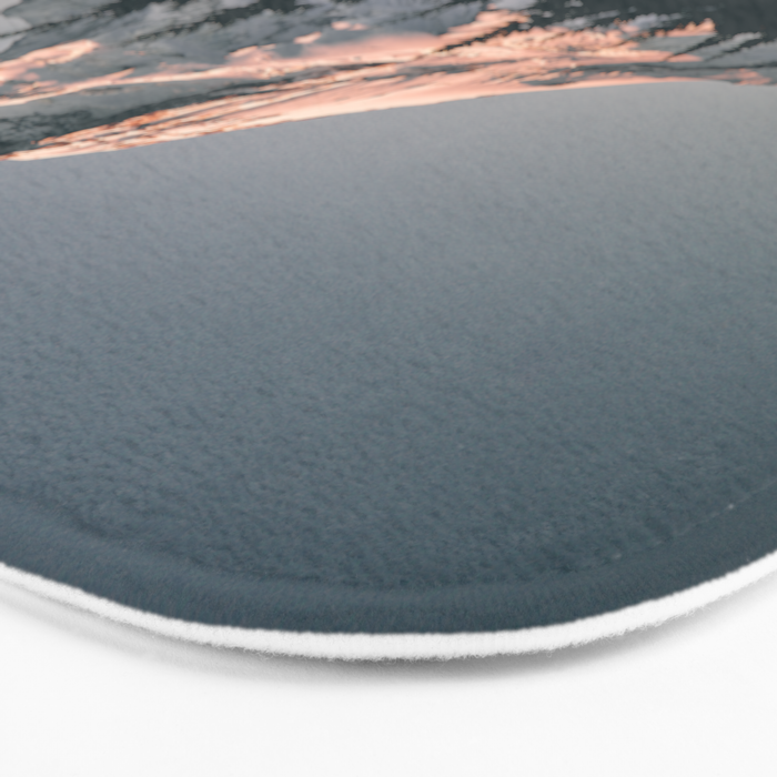 First Light on Mount Hood Bath Mat Gallery Image 3