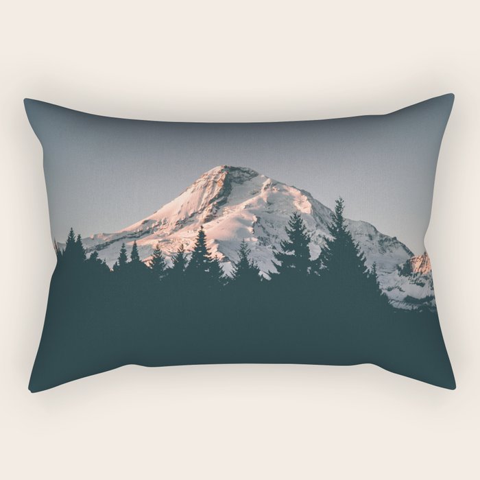 First Light on Mount Hood Rectangular Pillow Gallery Image 2