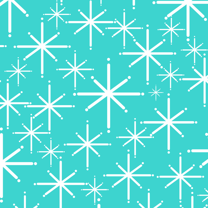 Mid Century Modern Twinkling Starburst Pattern in Robins Egg Turquoise Blue and White Coffee Mug Gallery Image 2