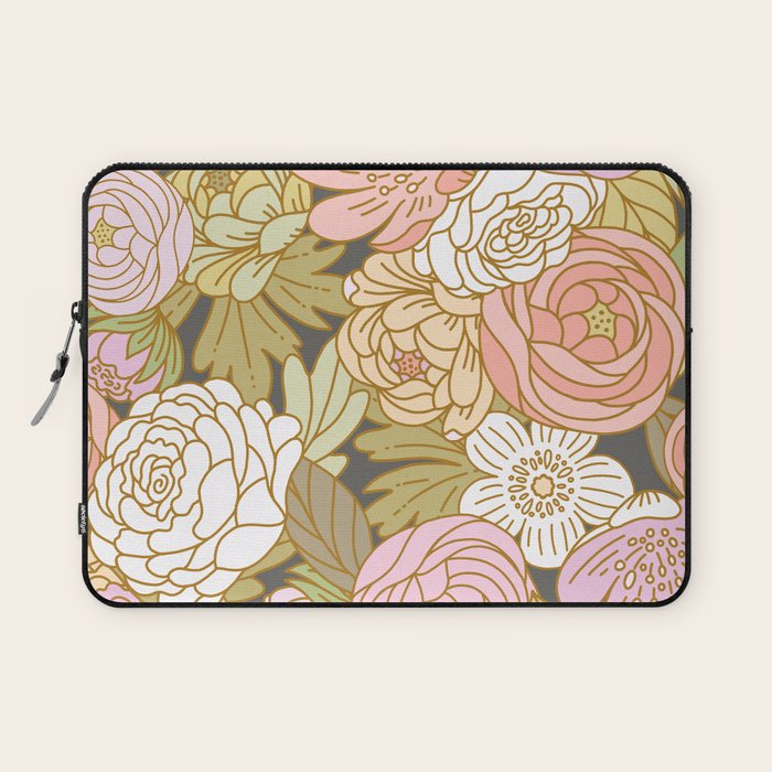 Boho Blooms | Pastel Fall Colors Laptop Sleeve Gallery Image 1