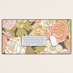 Boho Blooms | Pastel Fall Colors Desk Mat Gallery Image 1