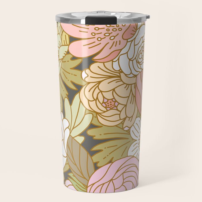 Boho Blooms | Pastel Fall Colors Travel Mug Gallery Image 1