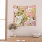 Boho Blooms | Pastel Fall Colors Wall Tapestry Gallery Image 2