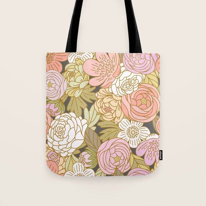 Boho Blooms | Pastel Fall Colors Tote Bag Gallery Image 1