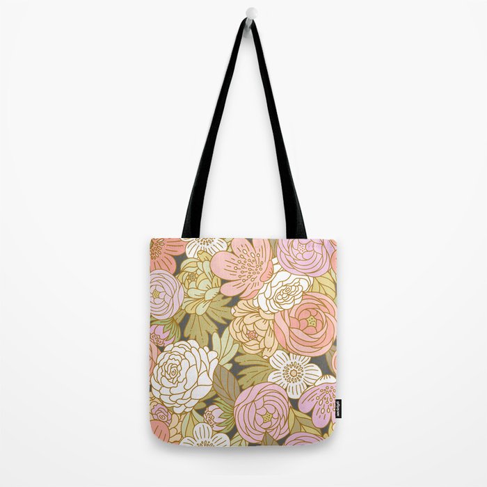 Boho Blooms | Pastel Fall Colors Tote Bag Gallery Image 2